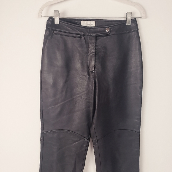Hugo Buscati Soft Supple Leather Black Pants 6 - Picture 9 of 16